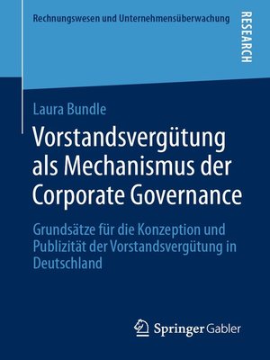 cover image of Vorstandsvergütung als Mechanismus der Corporate Governance